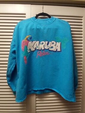 Vintage Karuba Turquoise Crewneck Sweatshirt